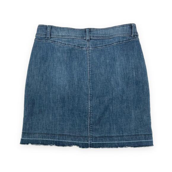 Splendid Cesaire Indigo Button Front Mini Stretch Denim Pencil Skirt size 30 - Picture 6 of 9